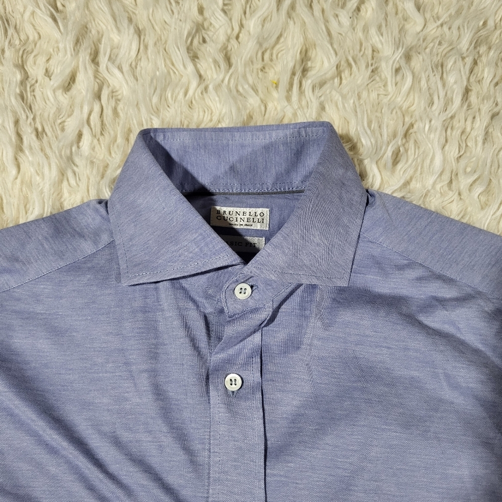 Brunello Cucinelli Button Down Basic Fit Shirt Lo… - image 5